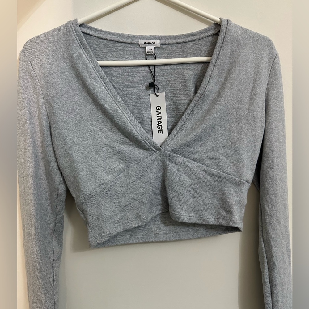 Garage Long Sleeve Crop Top